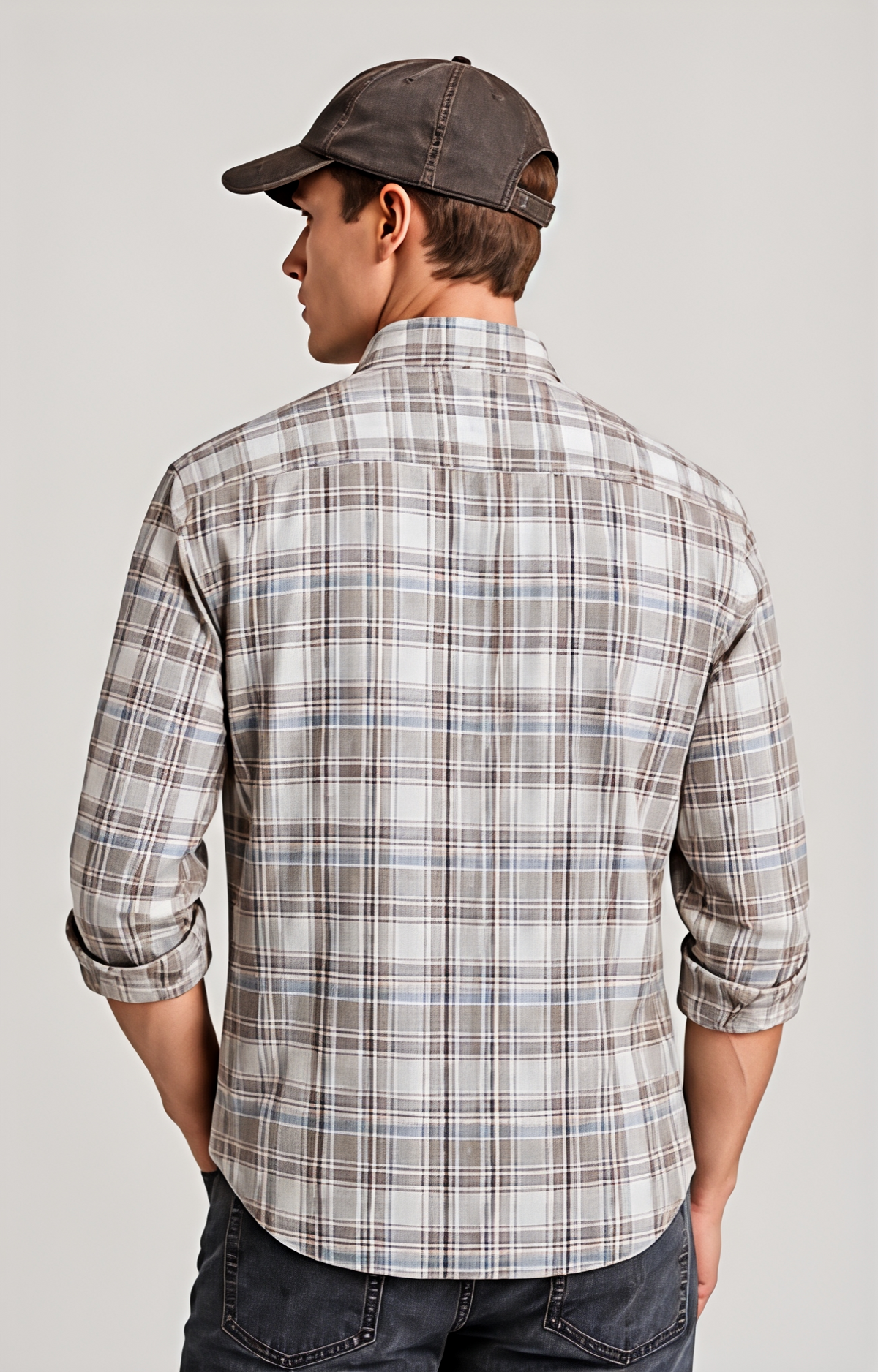 Bhavy Apparels Men Beige & Brown Checked Slim/Regular Fit Casual Shirt