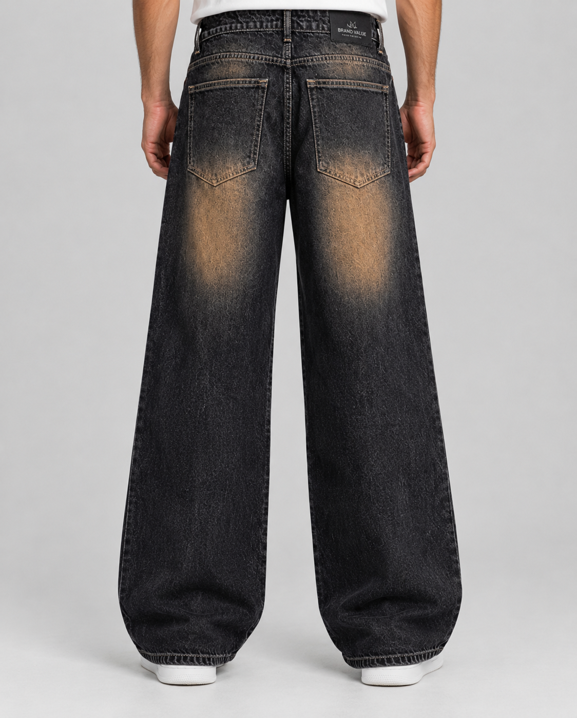 Vintage Black Washed Baggy Jeans