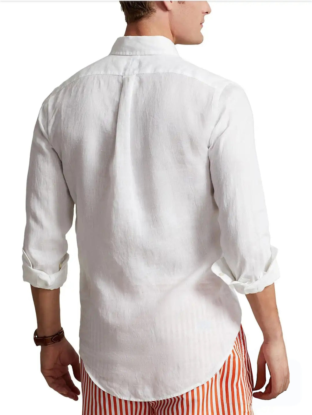 White Linen Button-Down Shirt - Classic Summer Wear