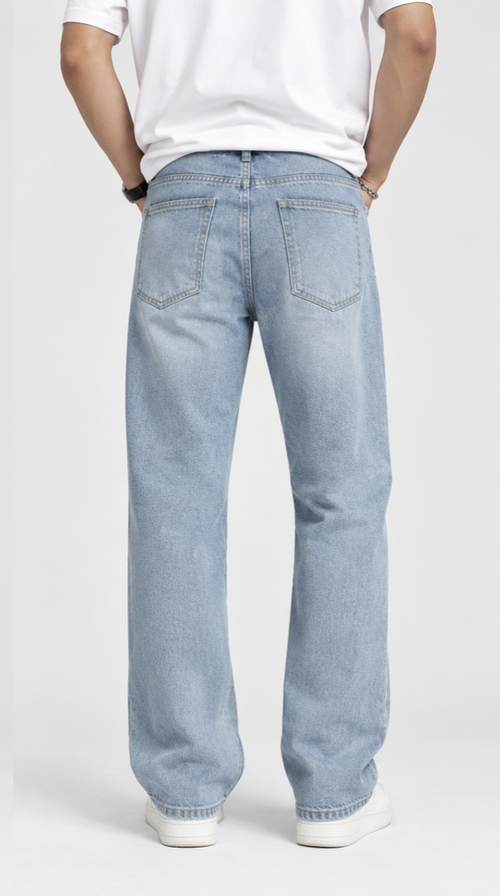 BHAVY APPARELS Men’s Light Blue Straight Fit Jeans