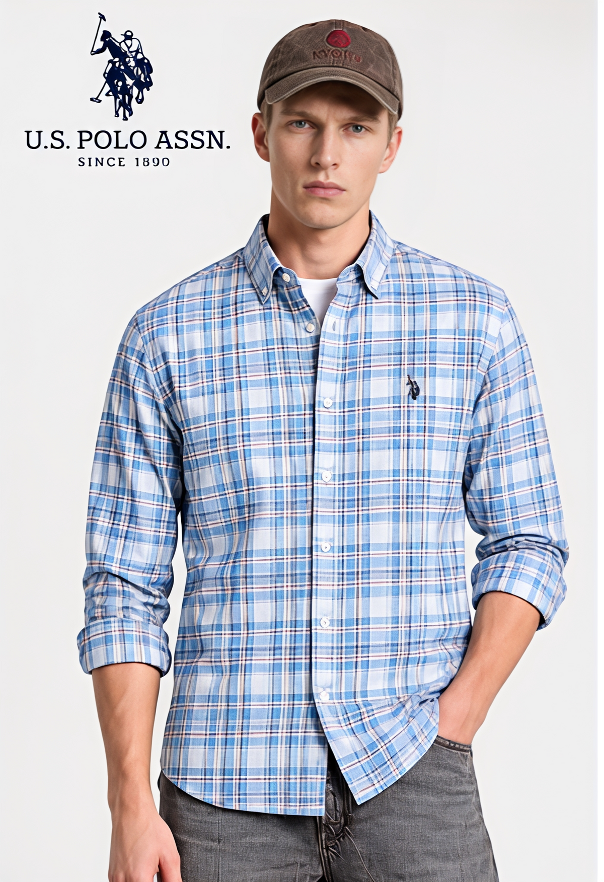 Bhavy Apparels Men Blue & White Checked Casual Shirt