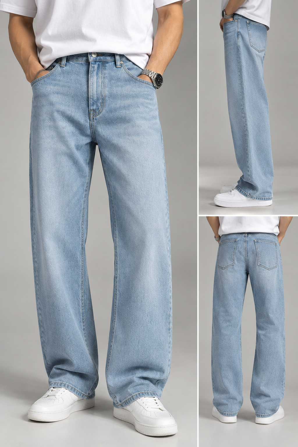 BHAVY APPARELS Men’s Light Blue Straight Fit Jeans