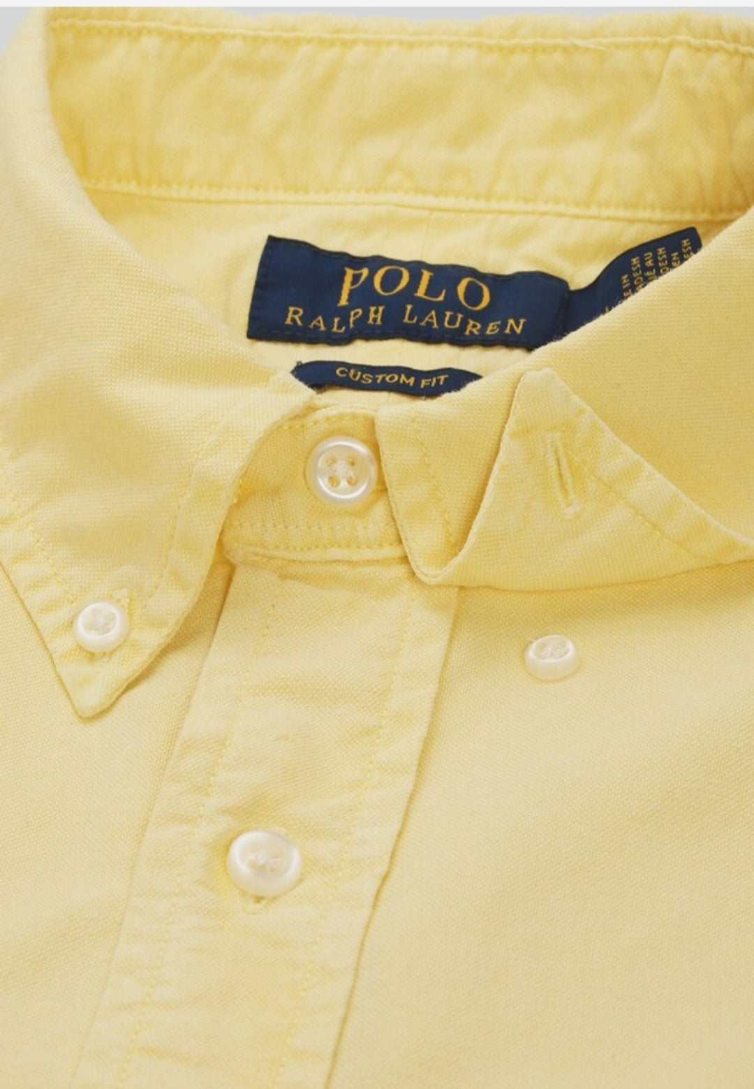 Polo  Custom Fit Oxford Shirt - Yellow