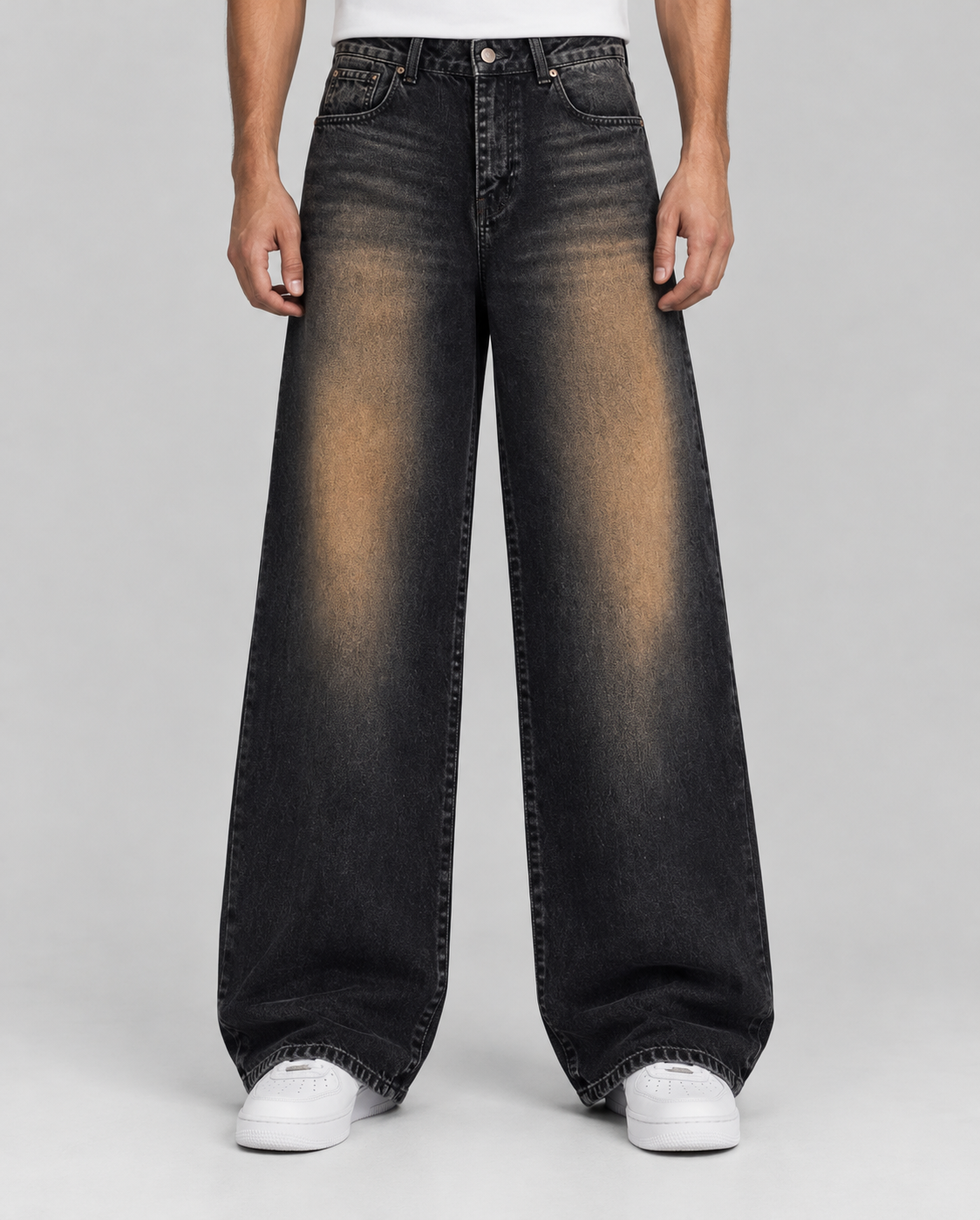 Vintage Black Washed Baggy Jeans