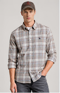 Bhavy Apparels Men Beige & Brown Checked Slim/Regular Fit Casual Shirt