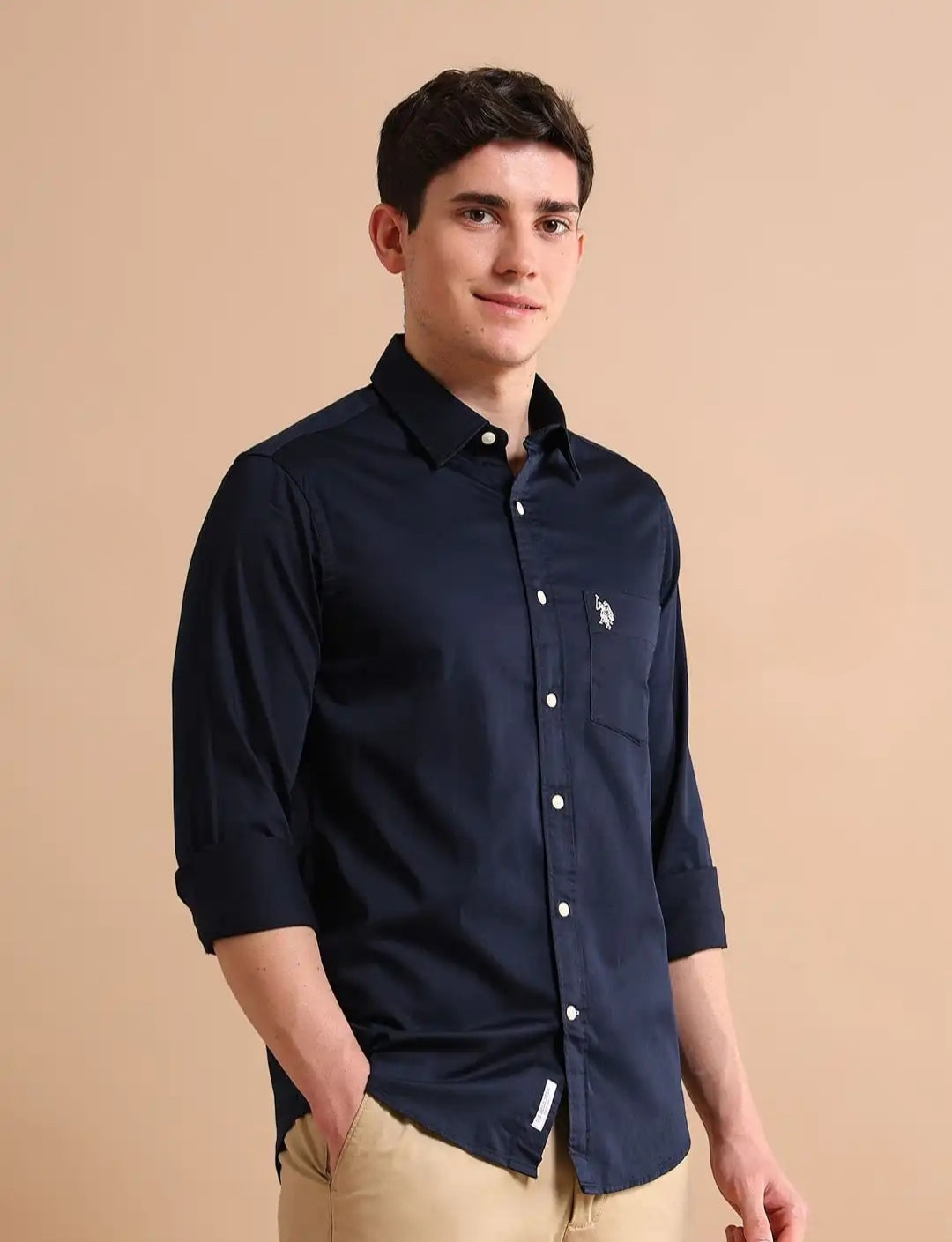 Navy Oxford Button-Down Shirt - Classic Casual Wear