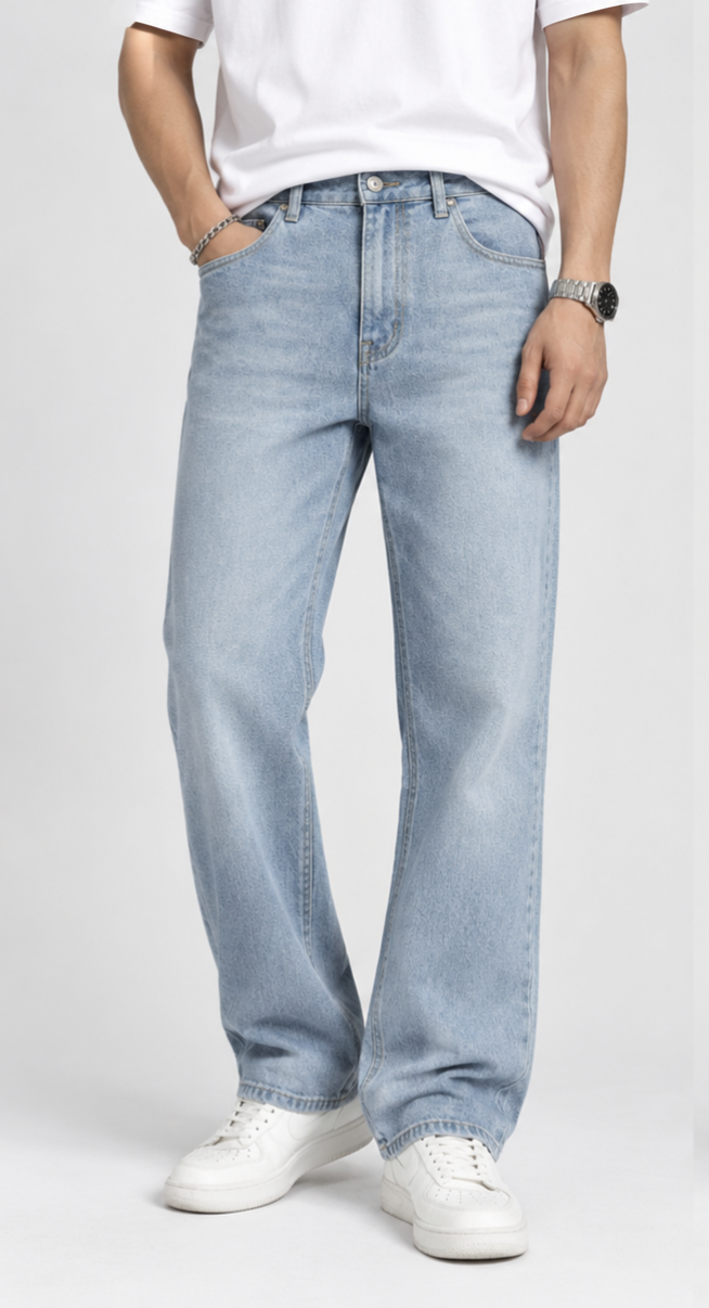 BHAVY APPARELS Men’s Light Blue Straight Fit Jeans