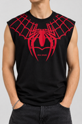Men’s Black Spider Graphic Sleeveless Tank Top