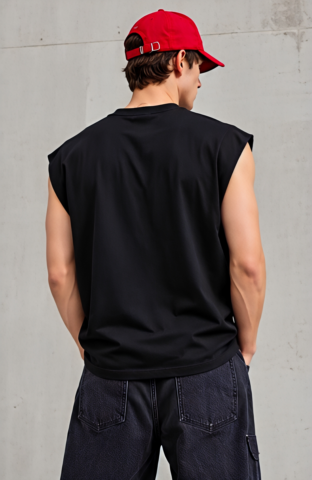 Men’s Black Spider Graphic Sleeveless Tank Top
