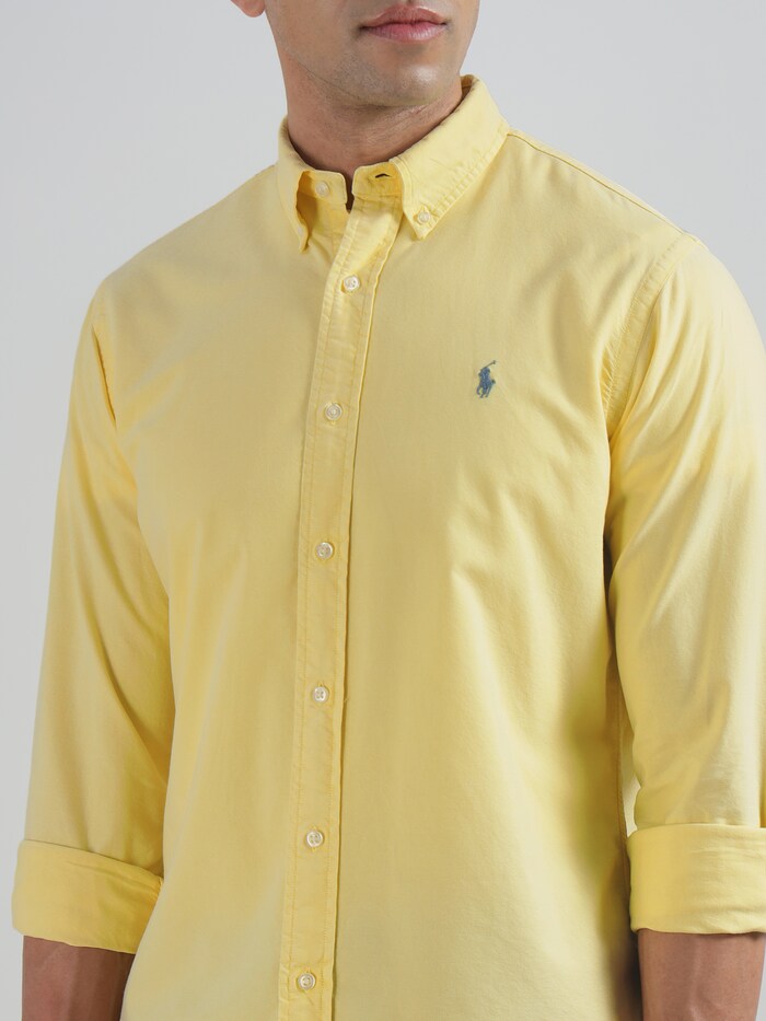 Polo  Custom Fit Oxford Shirt - Yellow
