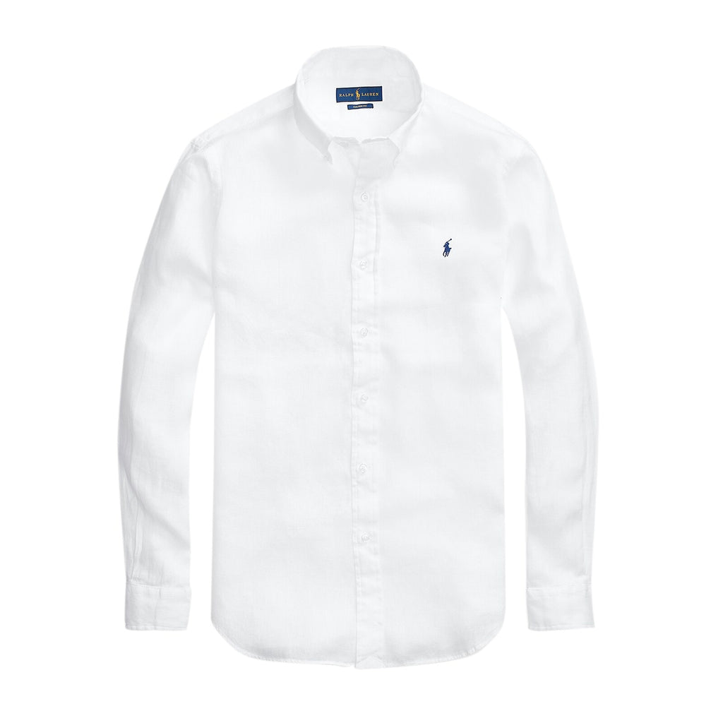 White Linen Button-Down Shirt - Classic Summer Wear
