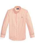Polo Ralph Lauren Orange Striped Button-Down Shirt, Classic Fit, Pure Cotton