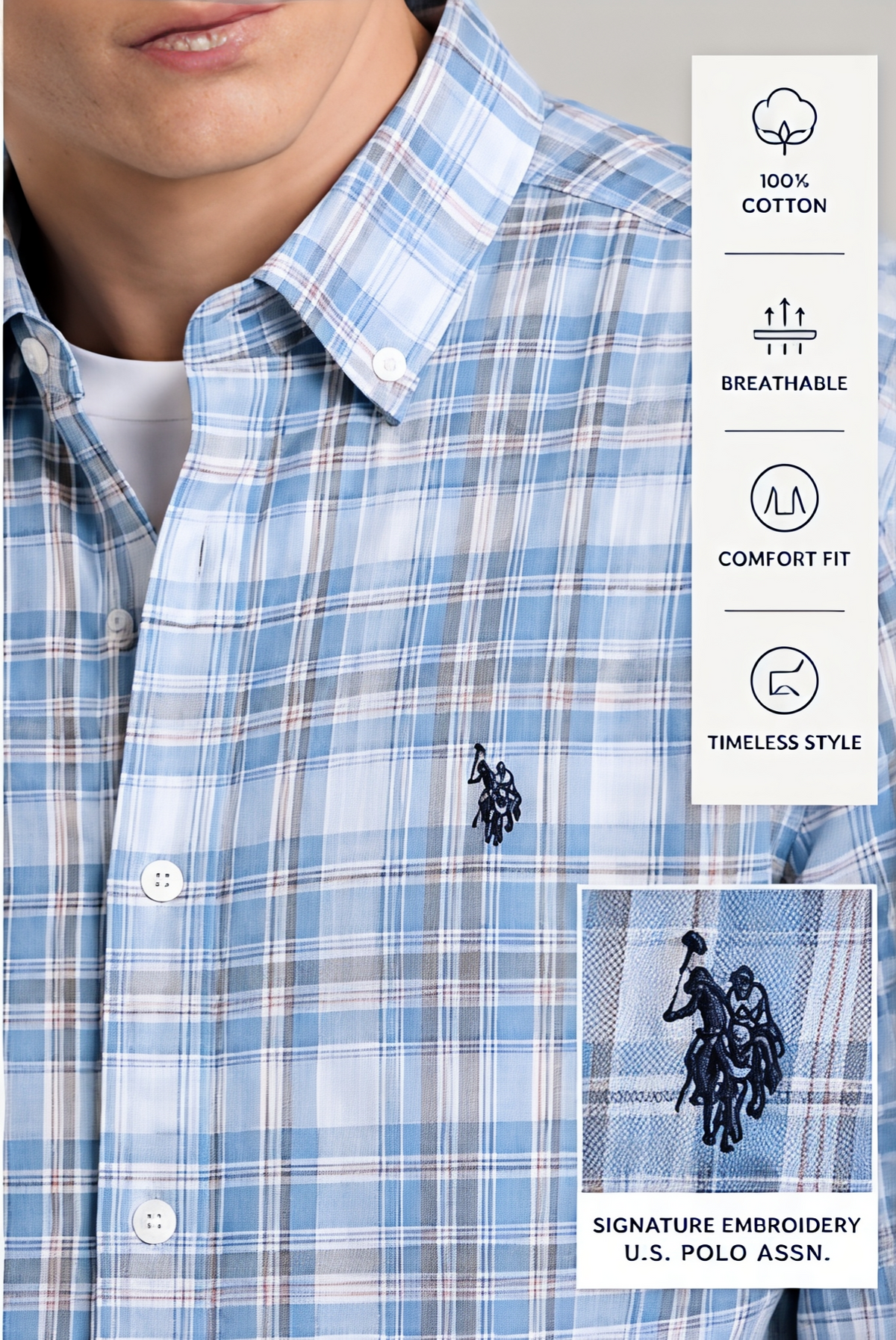 Bhavy Apparels Men Blue & White Checked Casual Shirt